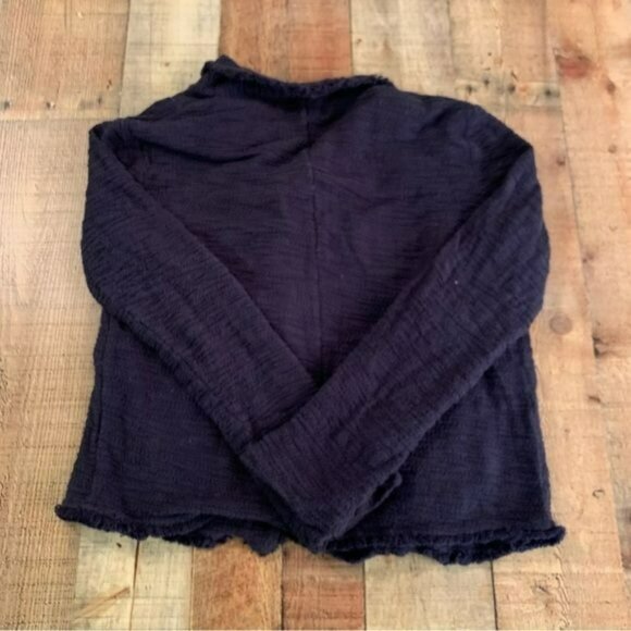 MNY Marc New York womens size medium blue open front jacket with fringe - Picture 7 of 7